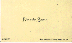 [ilustração: Cartão de visita de Alexander Search.
]