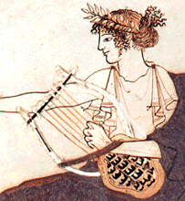 [ilustração: Apolo. 470 a.c. Museu de Delfos.
]