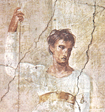 [ilustração: Actor. Fresco. Pompeia.
]