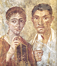 [ilustração: Casal romano. Pompeia.
]