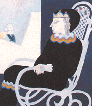[ilustração: Costa Pinheiro. El rei D. Sebastião no Meu Atelier IV. 1985
]