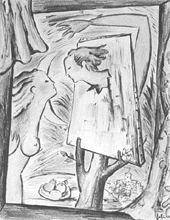 [ilustração: Júlio (1902-1983). Desenho. in Presença, nº 26, 1930.
]