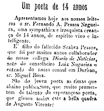 [ilustração: «Um poeta de 14 anos» (Fernando Pessoa). in O Imparcial. Lisboa: 18 Jul. 1902.
]