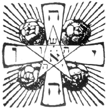 [ilustração: Emblema da Ordem Cabalística de Rosacruz.
]