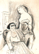 [ilustração: Mário Eloy (1900-1951). A leitura das cartas. 1930-35. Col. FCG, Lisboa.
]