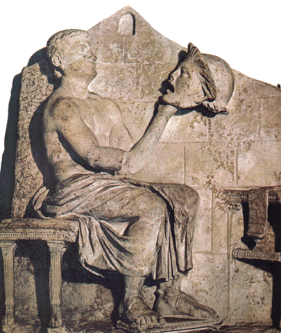 Dramaturgo Menander. Mármore. Cópia romana do sec. III a.c. The Art Museum, Universidade de Princeton.
