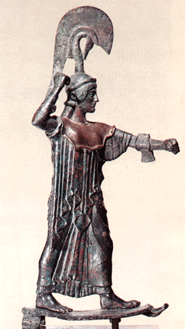 Atena. Estátua de Bronze. 450 a.c. Museu de Atenas.
