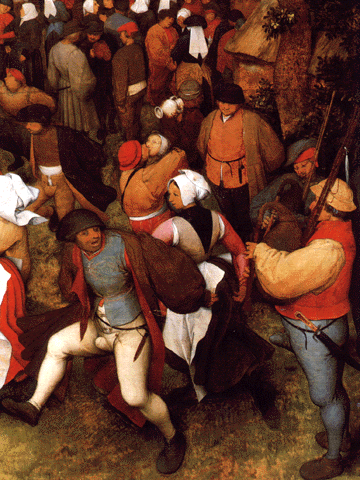 Bruegel (1525-1569). A Dança da Noiva ao ar livre (porm.). 1566
