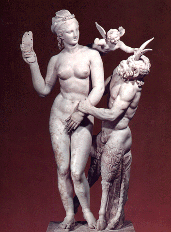 Afrodite e Pã. Delos. 100 anos a.c.
