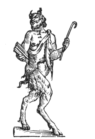 V. Cartari. Pã com a siringe e o cajado de pastor. 1647.
