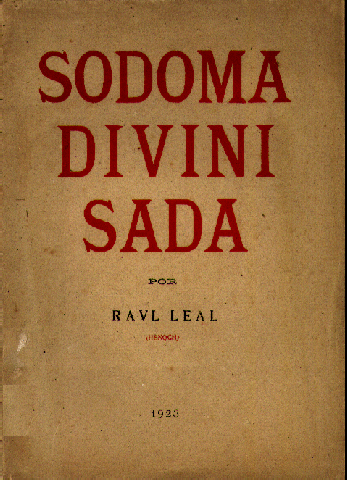 «Sodoma Divinizada» (capa). Raúl Leal. Lisboa: Olisipo, 1923.
