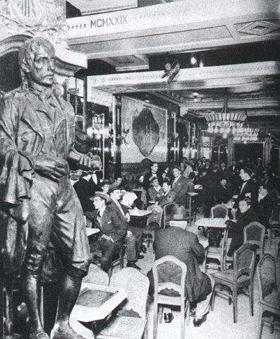 Café Nicola no dia da inauguração, 2 de Outubro de 1929.