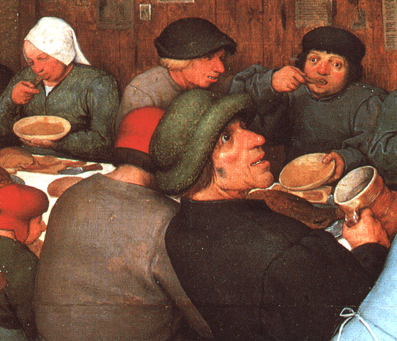 Bruegel (1525-1569). Ceia de Casamento (porm). 1568. Museu de Viena.
